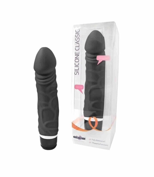 Vibromasseur en silicone noir