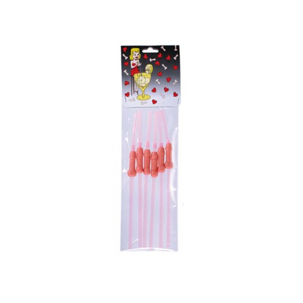 Pailles roses + pénis X6