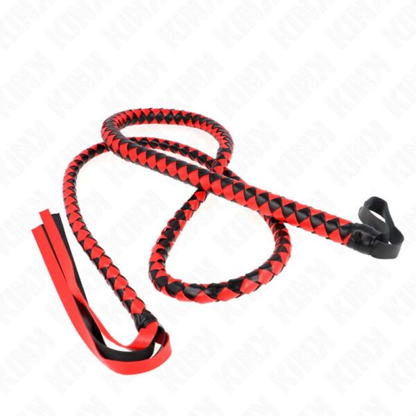 Fouet long serpent rouge 210cm