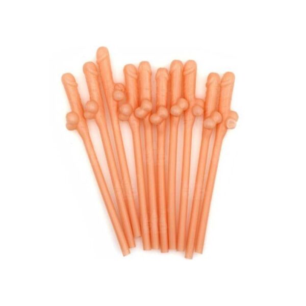 Pailles pénis chair x10